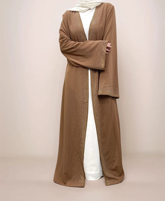 Galaxy Glitter Diamond Robe-Tan| MAHA THE LABEL - MAHA THE LABEL