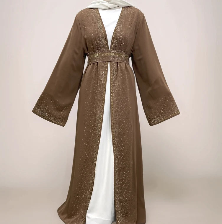 Galaxy Glitter Diamond Robe-Tan| MAHA THE LABEL - MAHA THE LABEL