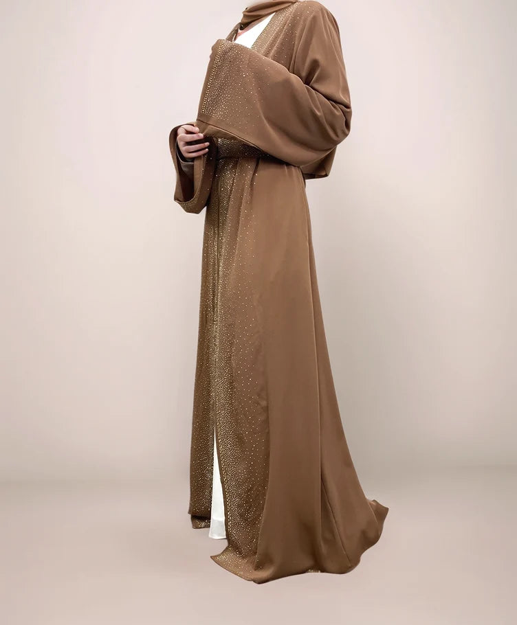 Galaxy Glitter Diamond Robe-Tan| MAHA THE LABEL - MAHA THE LABEL