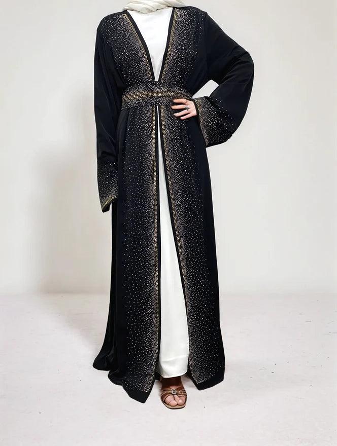 Galaxy Glitter Diamond Robe | Elegant Shimmering Islamic Dress for Women - Mahathelabel