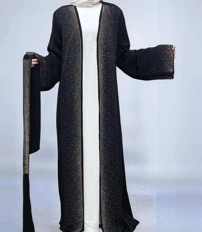 Galaxy Glitter Diamond Robe | Elegant Shimmering Islamic Dress for Women - Mahathelabel