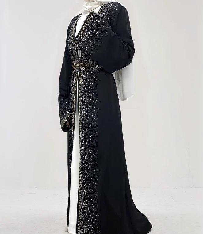 Galaxy Glitter Diamond Robe | Elegant Shimmering Islamic Dress for Women - Mahathelabel