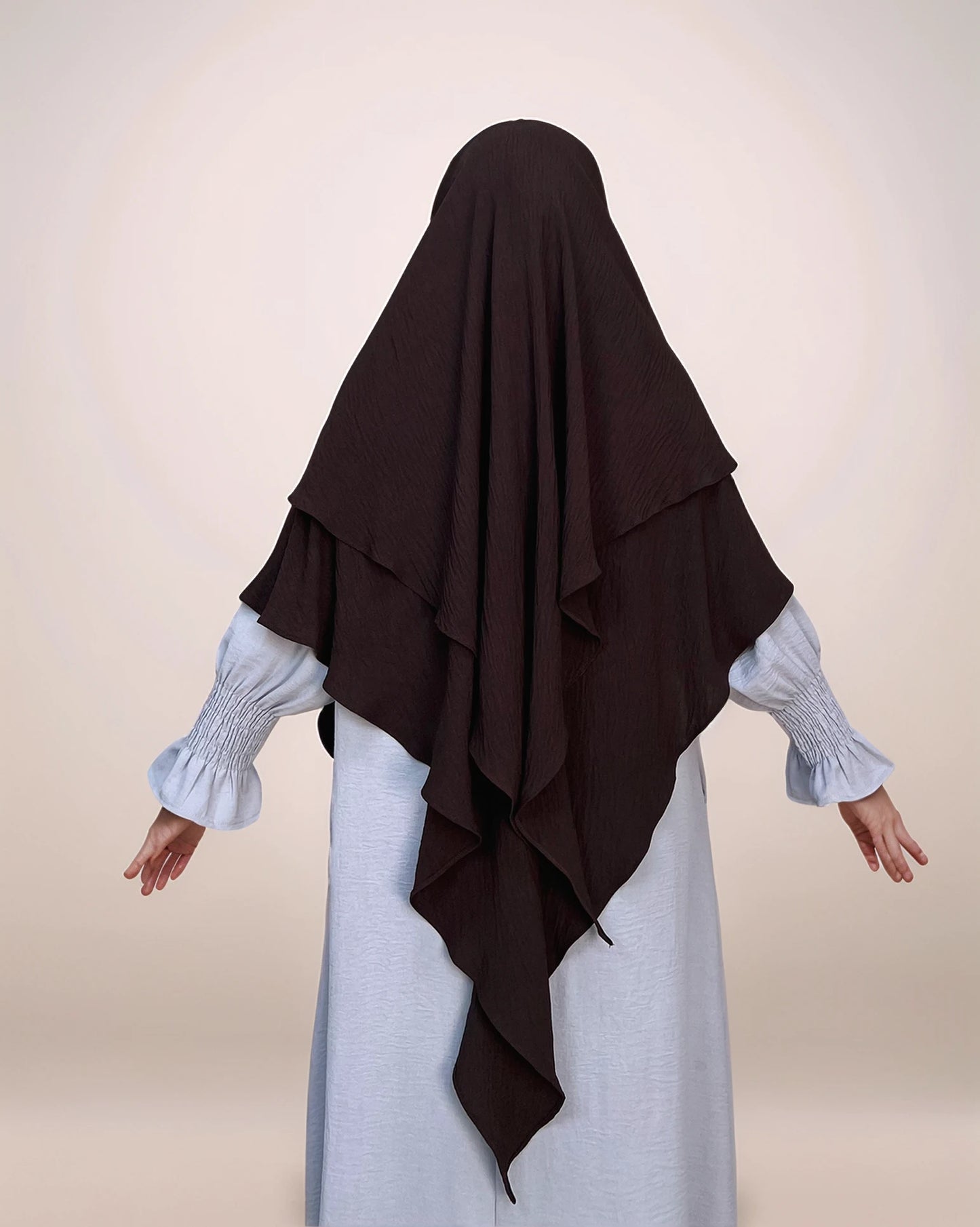 Ayesha Two-Layer Crepe Khimar | Multiple color options