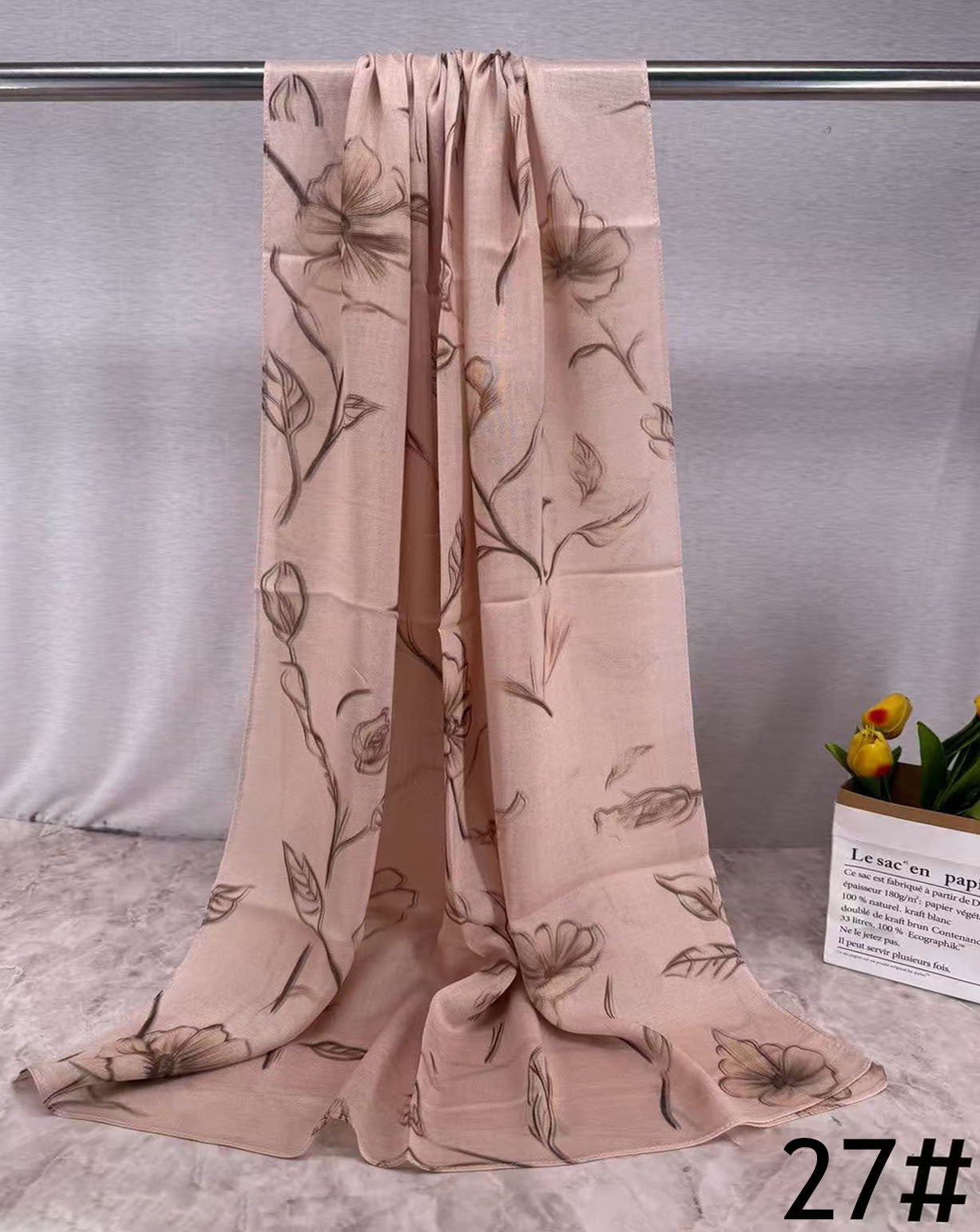 MH03 Ink Print Modal Scarf – 32 Styles & Colors – Soft Breathable Hijab