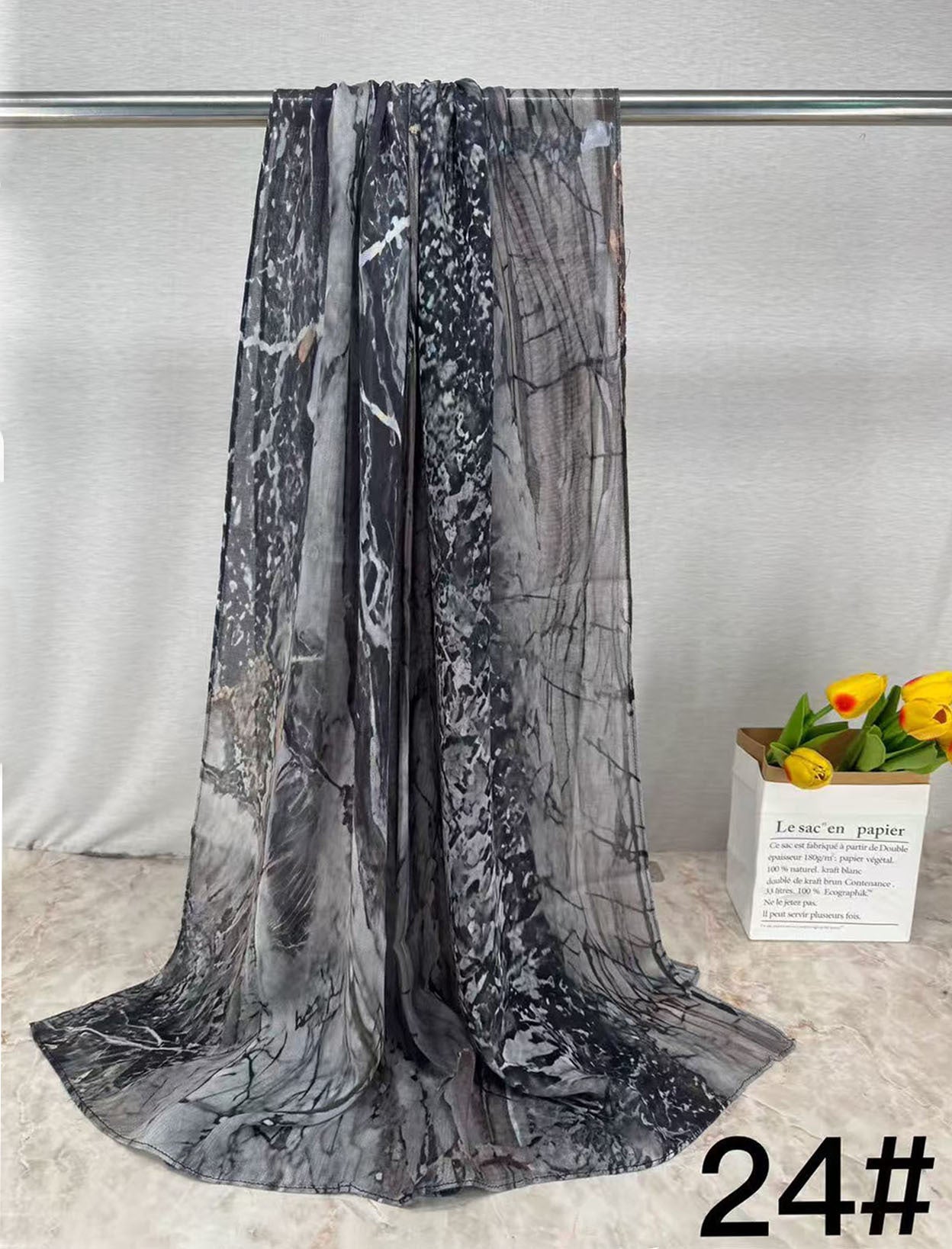 MH03 Ink Print Modal Scarf – 32 Styles & Colors – Soft Breathable Hijab