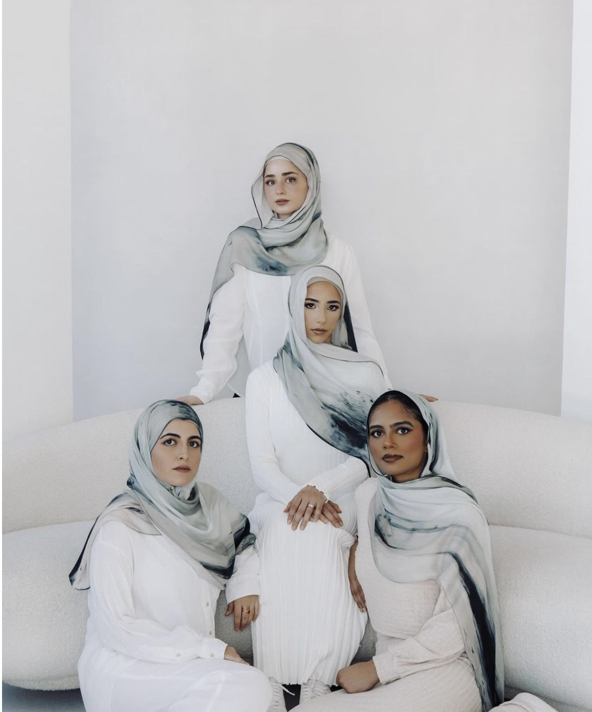 Women's Watercolor Print Hijab Scarf 80x180cm - Summer Beach Turban Headscarf with Sun Protection