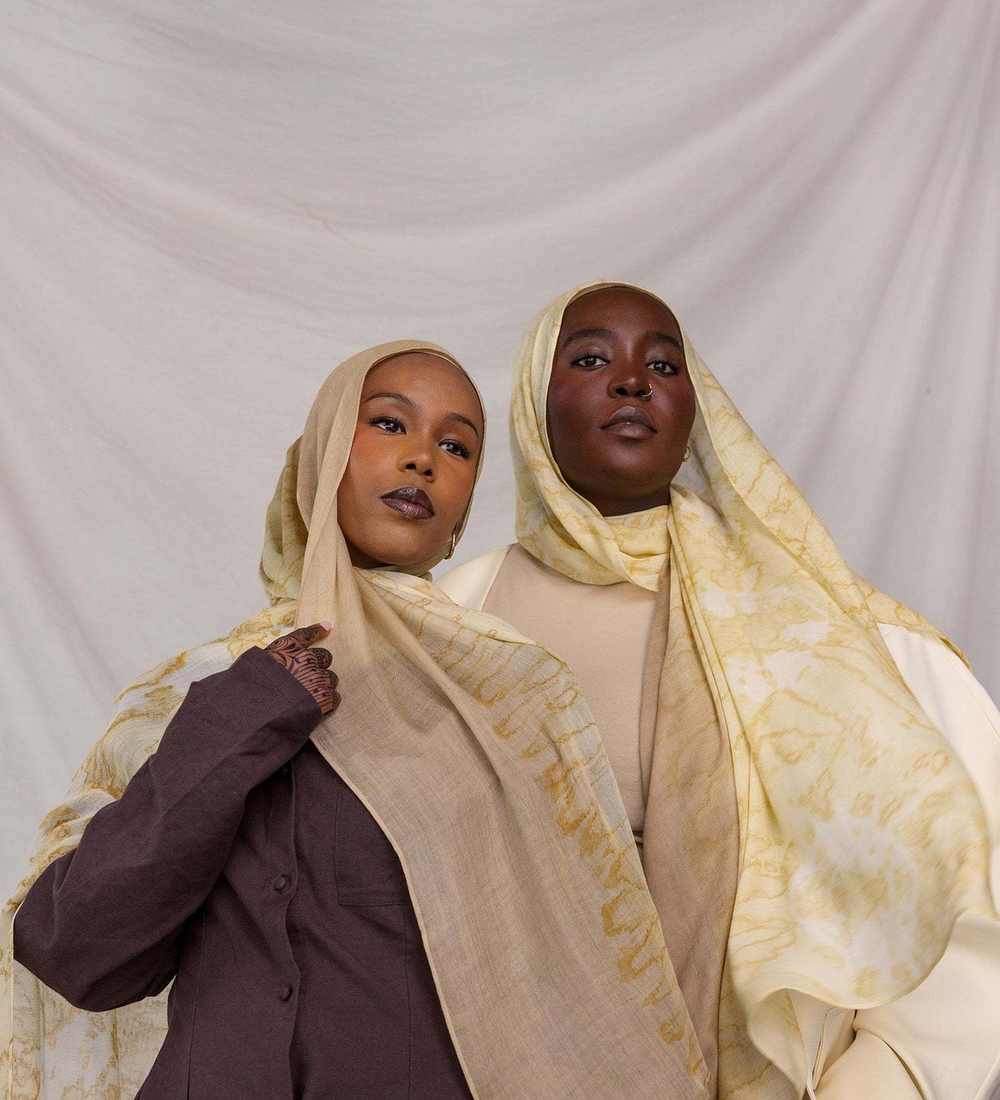 Women's Watercolor Print Hijab Scarf 80x180cm - Summer Beach Turban Headscarf with Sun Protection