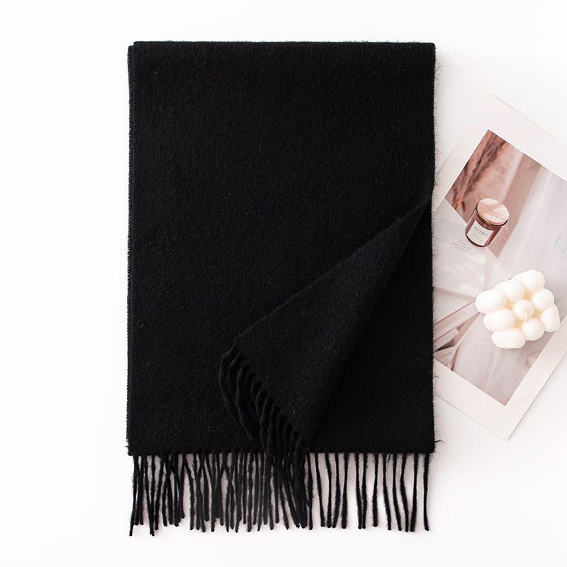 Pure Wool Scarf Women - 100% Cashmere Feel Winter Shawl Tass | color variant | Maha The Label hijab