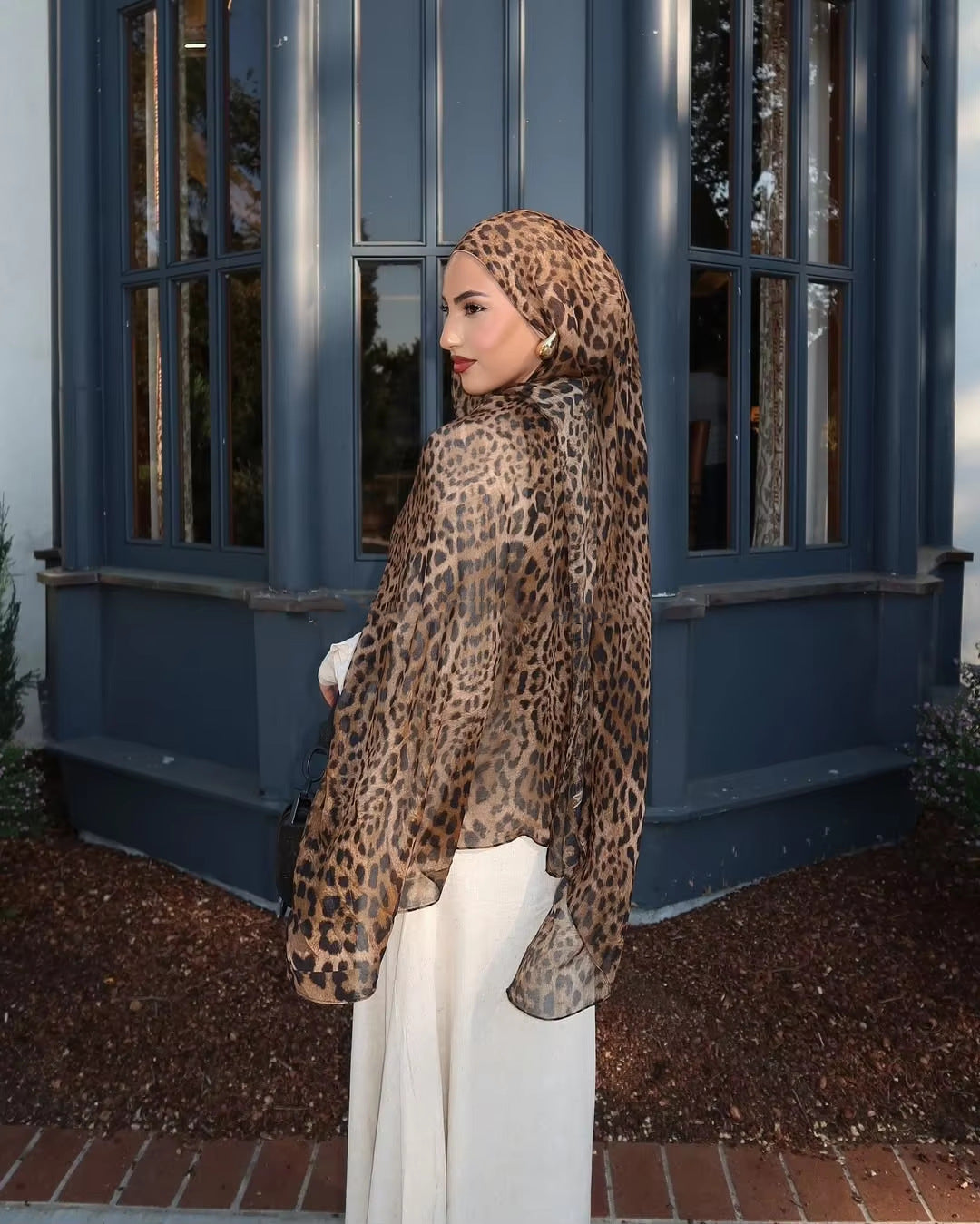 Women's Watercolor Print Hijab Scarf 80x180cm - Summer Beach Turban Headscarf with Sun Protection