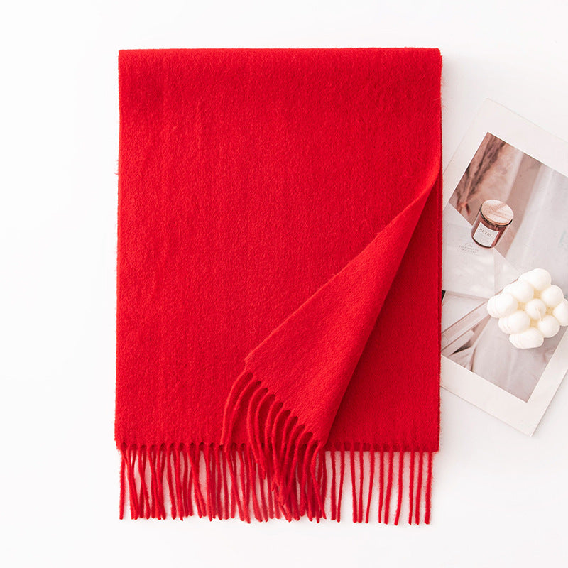 Pure Wool Scarf Women - 100% Cashmere Feel Winter Shawl Tass | packaging | Maha The Label hijab