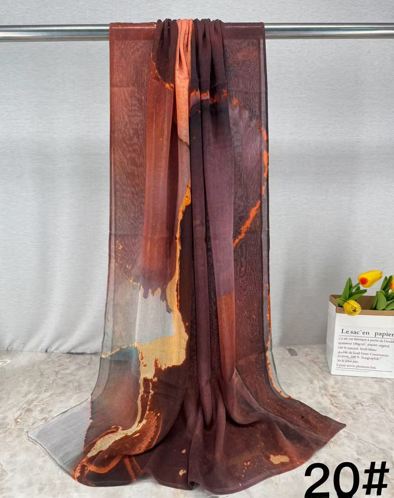 MH03 Ink Print Modal Scarf – 32 Styles & Colors – Soft Breathable Hijab