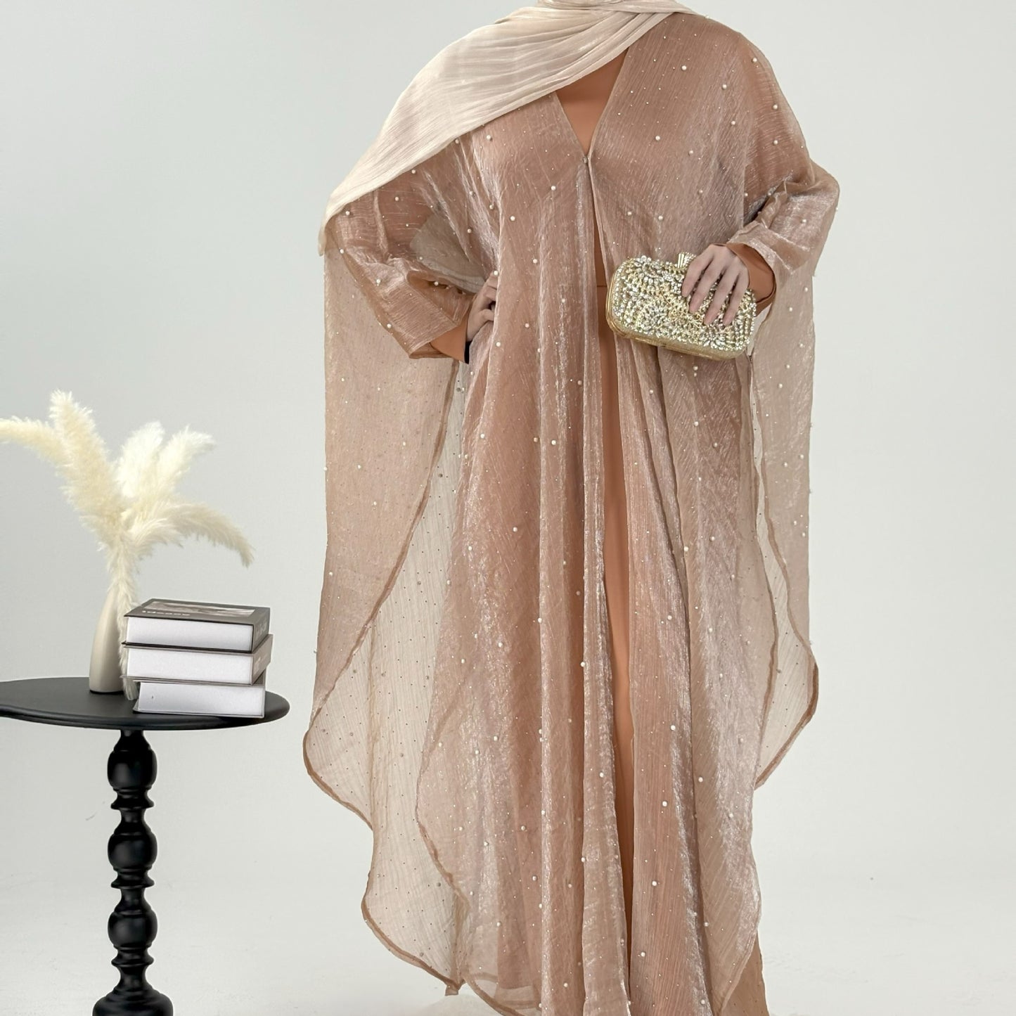 | Pearl Starry Sky 2-Piece Dress Set | Loose Long Modest Wom | full length view | Maha The Label modest fashion outfit
