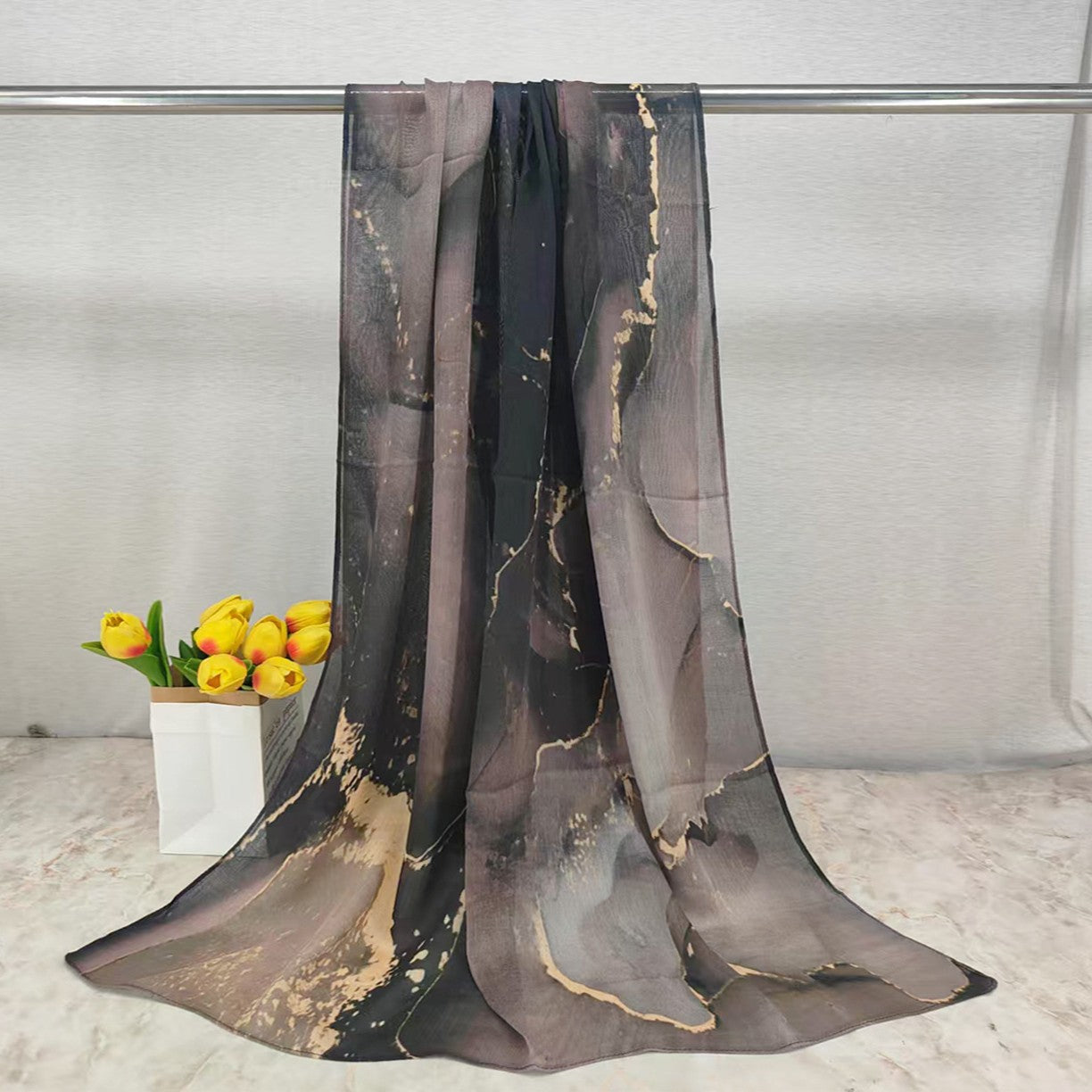 MH03 Ink Print Modal Scarf – 32 Styles & Colors – Soft Breathable Hijab