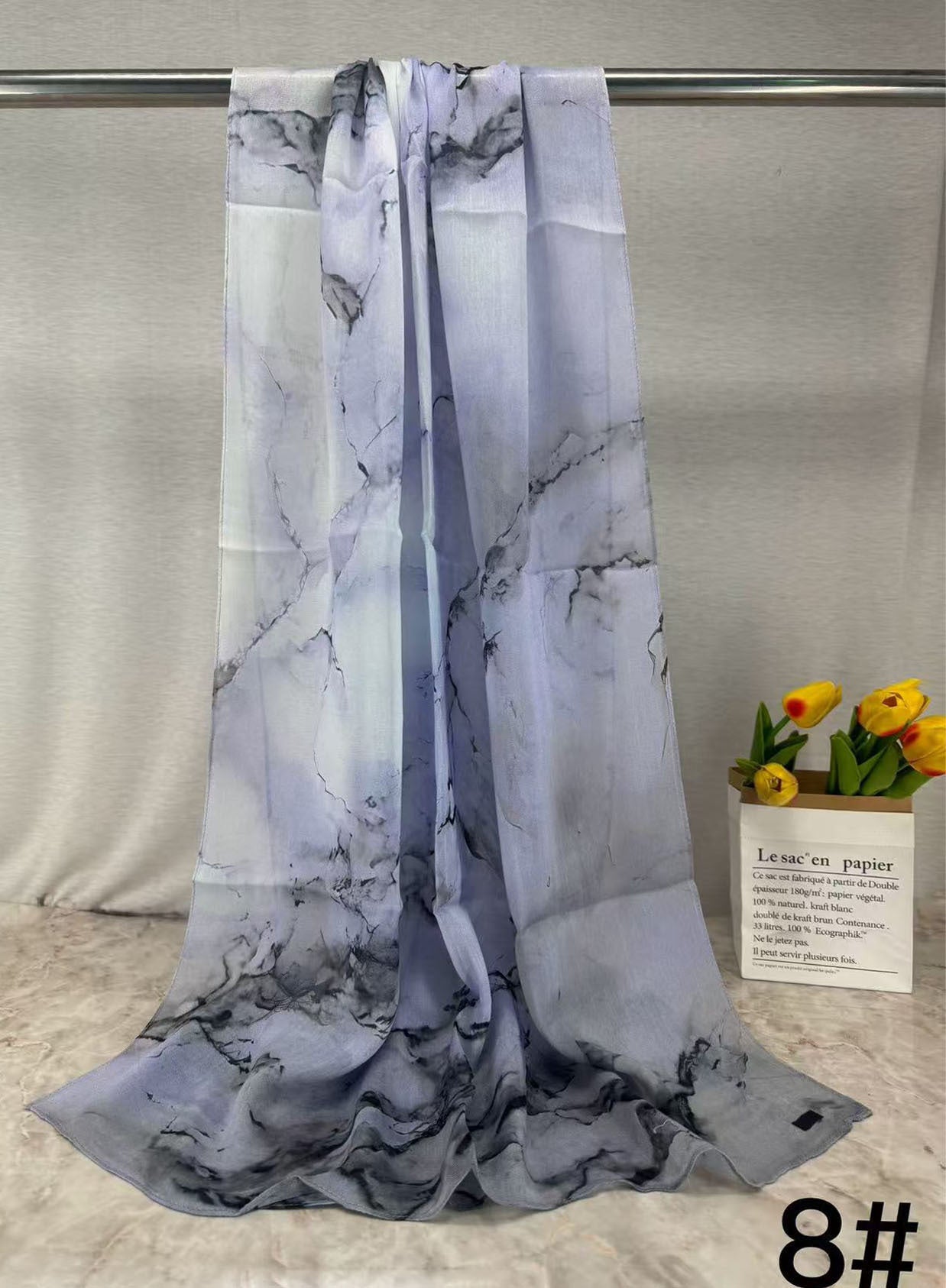 MH03 Ink Print Modal Scarf – 32 Styles & Colors – Soft Breathable Hijab