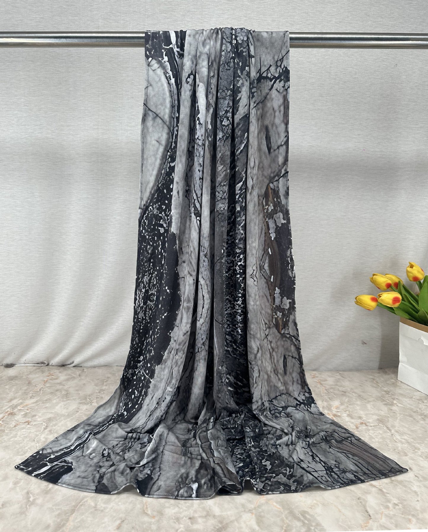 MH110 Printed Jersey Hijab - Cotton Camouflage Scarf for Women