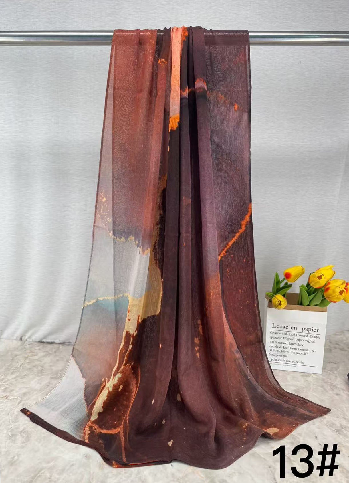 MH03 Ink Print Modal Scarf – 32 Styles & Colors – Soft Breathable Hijab