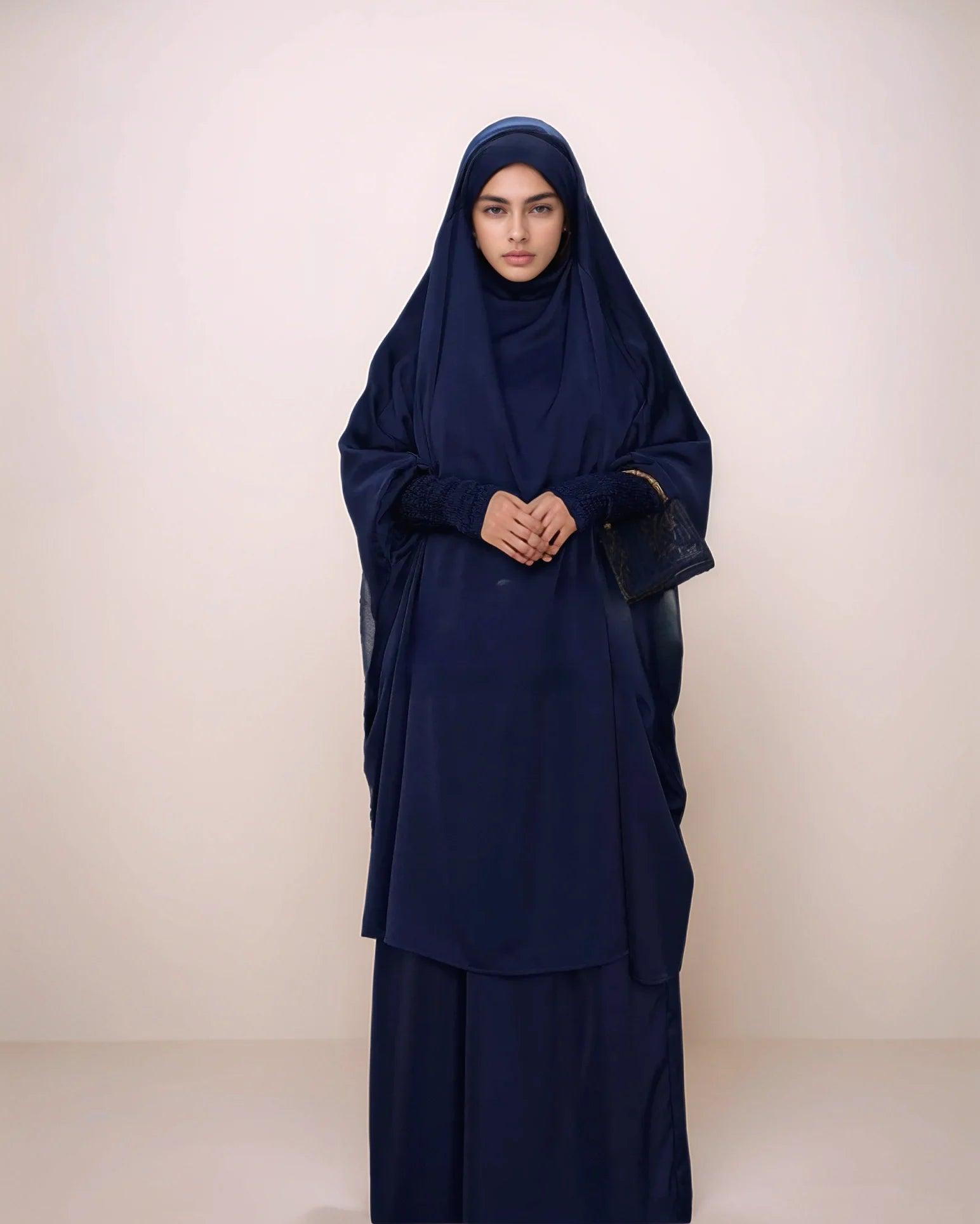 MH25 Multi-Color Two-Piece Jilbab Set | Modest Muslim Prayer Dress for Women Mahathelabel MH25 Multi-Color Two-Piece Jilbab Set | Modest Muslim Prayer Dress for Women Mahathelabel