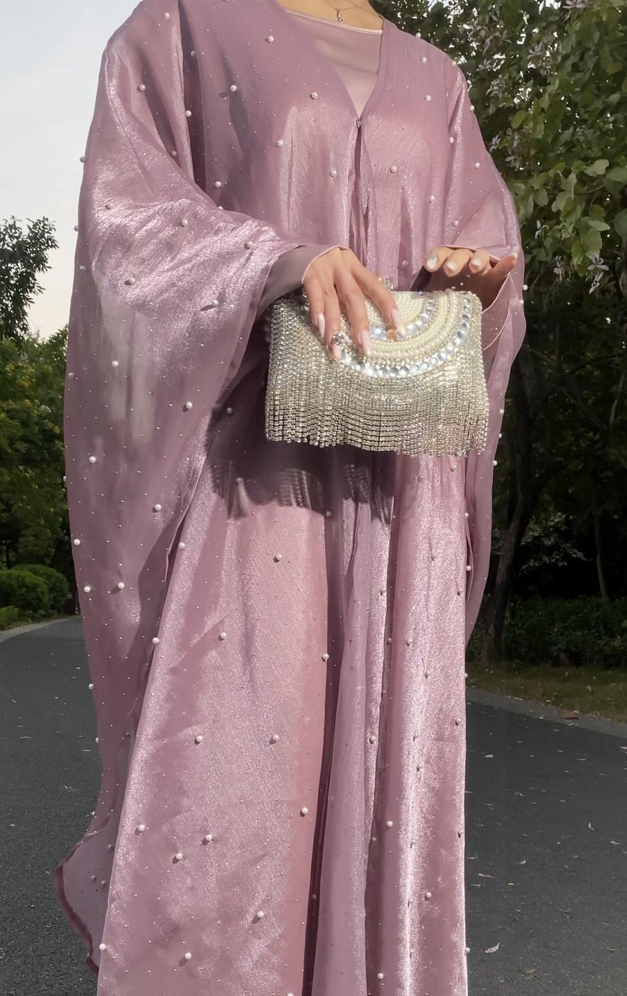 MH119 | Pearl Starry Sky 2-Piece Dress Set | Loose Long Modest Women's Outfit