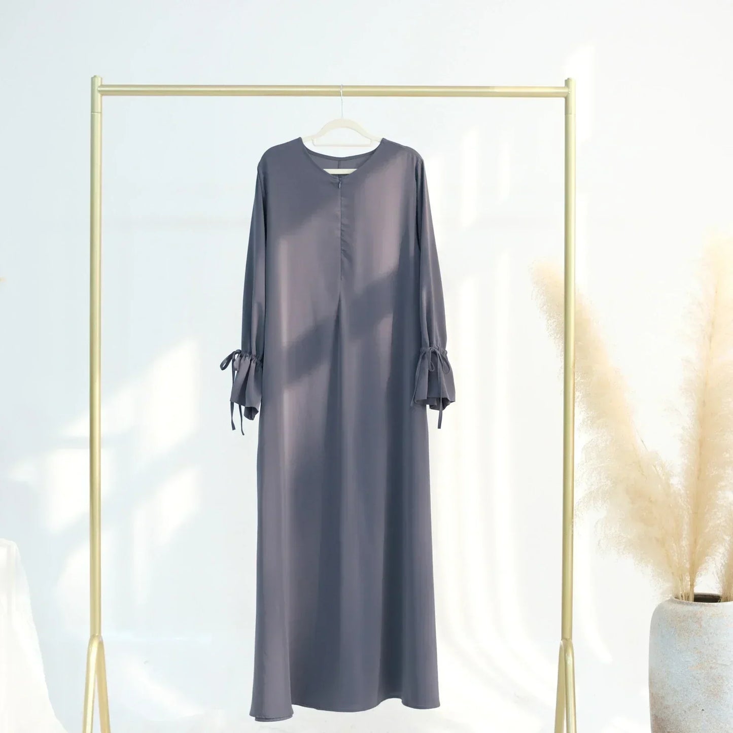 MH21 Muslim Women Nursing-Friendly Abaya – Hidden Zip, Pockets, Modest Maxi