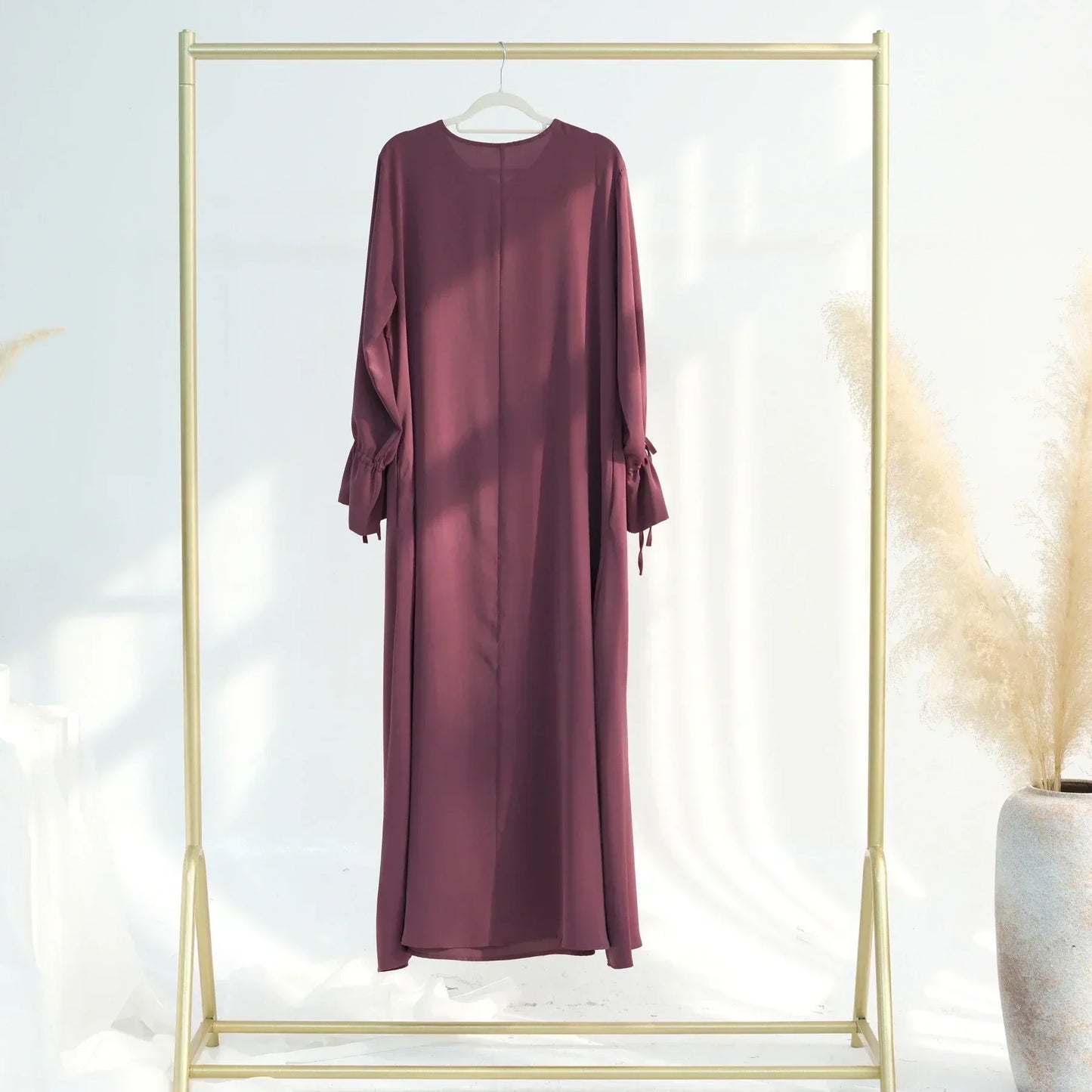 MH21 Muslim Women Nursing-Friendly Abaya – Hidden Zip, Pockets, Modest Maxi